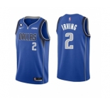 Men's Dallas Mavericks #2 Kyrie Irving Blue Icon Edition With NO.6 Patch Stitched Basketball Jersey