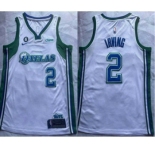 Men's Dallas Mavericks #2 Kyrie Irving White With 6 Patch Nike 2022 City Edition Swingman Stitched Jersey