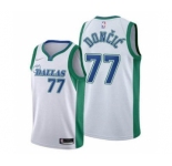 Men's Dallas Mavericks 2021-22 City Edition #77 Luka Doncic White Stitched Basketball Jersey