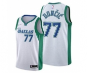 Men's Dallas Mavericks 2021-22 City Edition #77 Luka Doncic White Stitched Basketball Jersey