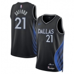 Men's Dallas Mavericks #21 Daniel Gafford Black 2025-26 City Edition Stitched Basketball Jersey