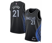 Men's Dallas Mavericks #21 Daniel Gafford Black 2025-26 City Edition Stitched Basketball Jersey