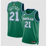 Men's Dallas Mavericks #21 Daniel Gafford Green 2025 Classic Edition Stitched Basketball Jersey