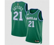 Men's Dallas Mavericks #21 Daniel Gafford Green 2025 Classic Edition Stitched Basketball Jersey