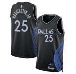 Men's Dallas Mavericks #25 P.J. Washington Black 2025-26 City Edition Stitched Basketball Jersey