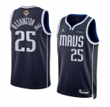 Men's Dallas Mavericks #25 P.J. Washington Jr. Navy 2024 Finals Statement Edition Stitched Basketball Jersey