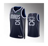 Men's Dallas Mavericks #25 Reggie Bullock Navy Statement Edition Stitched Basketball Jersey