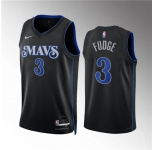 Men's Dallas Mavericks #3 Alex Fudge Black 2023-24 City Edition Stitched Basketball Jersey