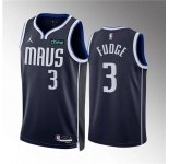Men's Dallas Mavericks #3 Alex Fudge Navy Statement Edition Stitched Basketball Jersey