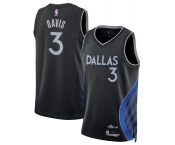 Men's Dallas Mavericks #3 Anthony Davis Black 2025-26 City Edition Stitched Basketball Jersey