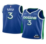 Men's Dallas Mavericks #3 Anthony Davis Blue 2025 City Edition Stitched Jersey