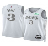 Men's Dallas Mavericks #3 Anthony Davis White 2025 City Edition Stitched Jersey