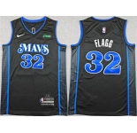 Men's Dallas Mavericks #32 Cooper Flagg Black City Edition Stitched Basketball Jersey