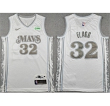 Men's Dallas Mavericks #32 Cooper Flagg White 2025 City Edition Stitched Basketball Jersey