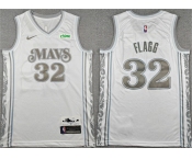 Men's Dallas Mavericks #32 Cooper Flagg White 2025 City Edition Stitched Basketball Jersey