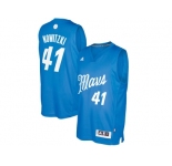Men's Dallas Mavericks #41 Dirk Nowitzki Blue 2016 Christmas Day NBA Swingman Jersey