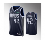 Men's Dallas Mavericks #42 Maxi Kleber Navy Statement Edition Stitched Basketball Jersey