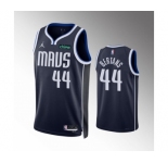 Men's Dallas Mavericks #44 Davis Bertans Navy Statement Edition Stitched Basketball Jersey