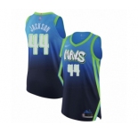 Men's Dallas Mavericks #44 Justin Jackson Authentic Blue Basketball Jersey - 2019-20 City Edition