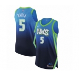 Men's Dallas Mavericks #5 Jose Juan Barea Authentic Blue Basketball Jersey - 2019-20 City Edition