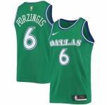 Men's Dallas Mavericks #6 Kristaps Porzingis Nike Green Hardwood Classics 2020-21 Swingman Jersey