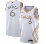 Men's Dallas Mavericks #6 Kristaps Porzingis Nike White 2020-21 Swingman Player Jersey