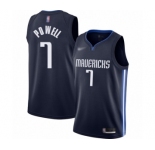 Men's Dallas Mavericks #7 Dwight Powell Authentic Navy Finished Basketball Jersey - Statement Edition