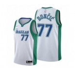 Men's Dallas Mavericks #77 Luka Doncic 2021-22 White City Edition Stitched Jersey