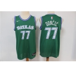Men's Dallas Mavericks #77 Luka Doncic Swingman Green Basketball Jersey 2010 New