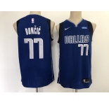 Men's Dallas Mavericks #77 Luka Doncic Swingman Royal Blue Road Basketball Jersey - Icon Edition