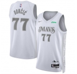 Men's Dallas Mavericks #77 Luka Doncic White 2024-25 City Edition Stitched Basketball Jersey