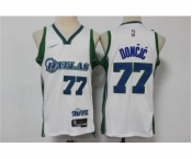 Men's Dallas Mavericks #77 Luka Doncic White Nike Diamond 2022 City Edition Swingman Stitched Jersey