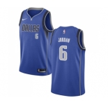 Men's Nike Dallas Mavericks #6 DeAndre Jordan Swingman Royal Blue NBA Jersey - Icon Edition