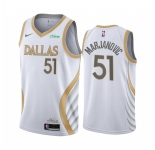 Nike Mavericks #51 Boban Marjanovic White NBA Swingman 2020-21 City Edition Jersey