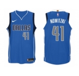 Nike NBA Dallas Mavericks #41 Dirk Nowitzki Jersey 2017-18 New Season Blue Jersey