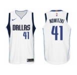 Nike NBA Dallas Mavericks #41 Dirk Nowitzki Jersey 2017-18 New Season White Jersey