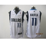 nba dallas mavericks #11 barea white[blue number]