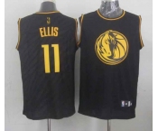 nba dallas mavericks #11 ellis black[gold lettering fashion]