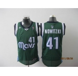 nba dallas mavericks #41 nowitzki green[2011 swingman revolution 30]