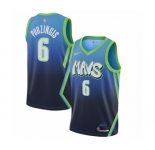 Women's Dallas Mavericks #6 Kristaps Porzingis Swingman Blue Basketball Jersey - 2019-20 City Edition