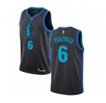 Women's Dallas Mavericks #6 Kristaps Porzingis Swingman Charcoal Basketball Jersey - City Edition