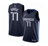 Women's Dallas Mavericks #77 Luka Doncic Swingman Navy Finished Basketball Jersey - Statement Edition