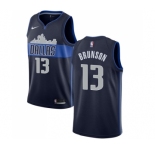 Women's Nike Dallas Mavericks #13 Jalen Brunson Authentic Royal Blue Road NBA Jersey - Icon Edition