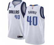 Women's Nike Dallas Mavericks #40 Harrison Barnes Swingman White NBA Jersey - Association Edition