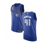 Women's Nike Dallas Mavericks #41 Dirk Nowitzki Authentic Royal Blue Road NBA Jersey - Icon Edition