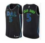 Women's Nike Dallas Mavericks #5 Jose Juan Barea Swingman Black NBA Jersey - City Edition