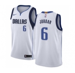 Women's Nike Dallas Mavericks #6 DeAndre Jordan Swingman White NBA Jersey - Association Edition