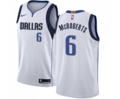 Women's Nike Dallas Mavericks #6 Josh McRoberts Swingman White NBA Jersey - Association Edition