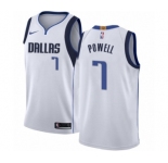 Women's Nike Dallas Mavericks #7 Dwight Powell Authentic White NBA Jersey - Association Edition