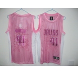 nba dallas mavericks #41 nowitzk pink